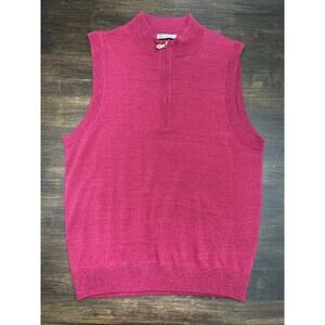 Men Donald Ross 100% merino wool 1/4 zip Vest golf vest Merino Wool Medium